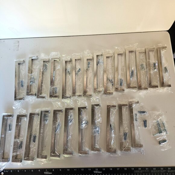 Ravinte 30 Pack 5 Inch Kitchen Square Cabinet Handles Brushed Nickel Drawer Pull - Picture 4 of 9